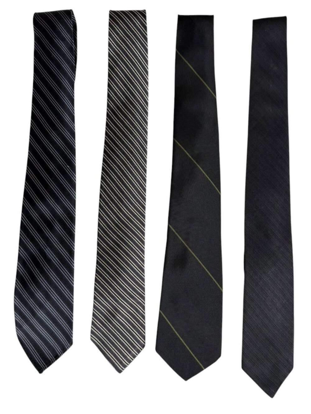 Vintage 1960s Mid Century Silk Skinny Ties Lot of 4 U of M